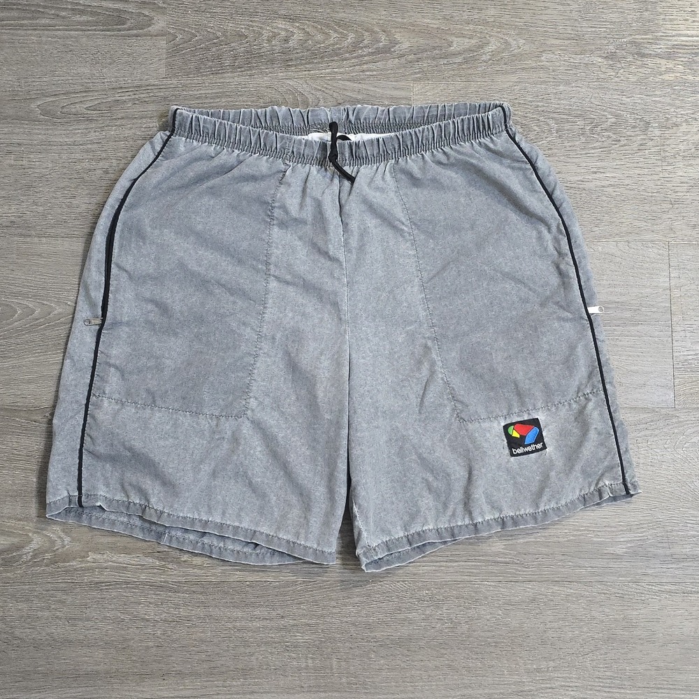 Vintage Bellwether Cycling‎ Shorts USA Made Zipper Pockets FaDeD Gray Men's Sz M